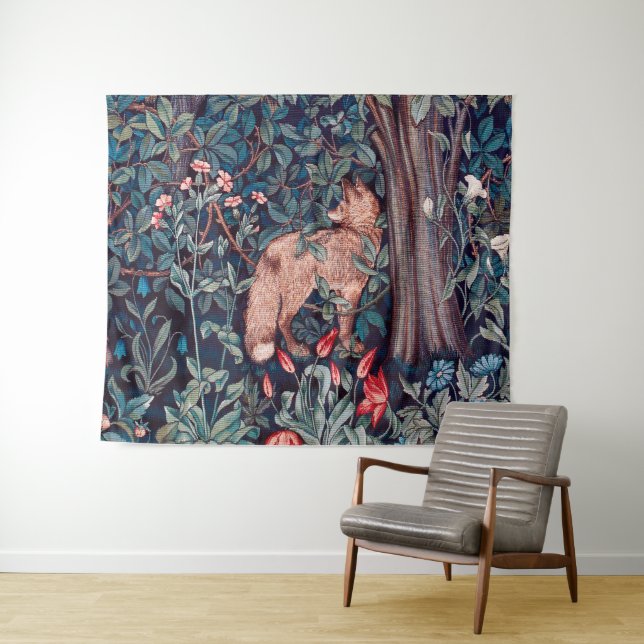 Fox in The Forest, William Morris Tapestry (In Situ (Horizontal))