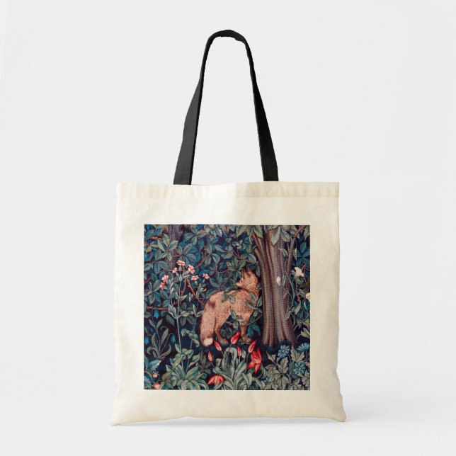 Fox in The Forest, William Morris Tote Bag (Front)