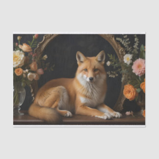 Fox in the garden tissue paper