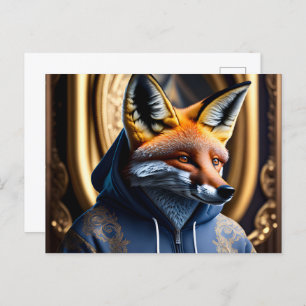 Fox in the hoodie, Postcrossing Postcard