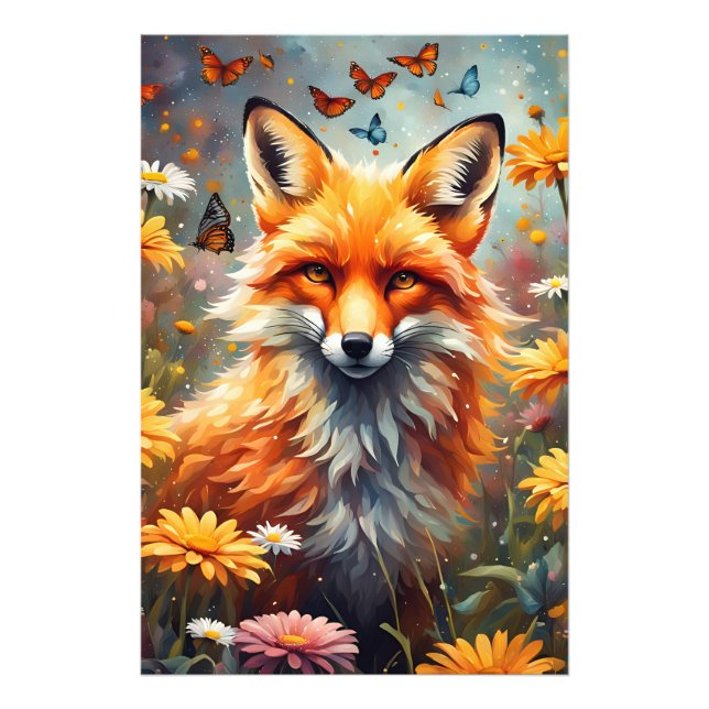 fox in the meadow photo print (Front)