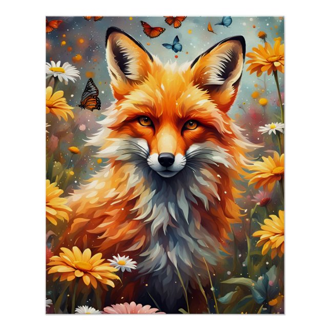 fox in the meadow poster (Front)