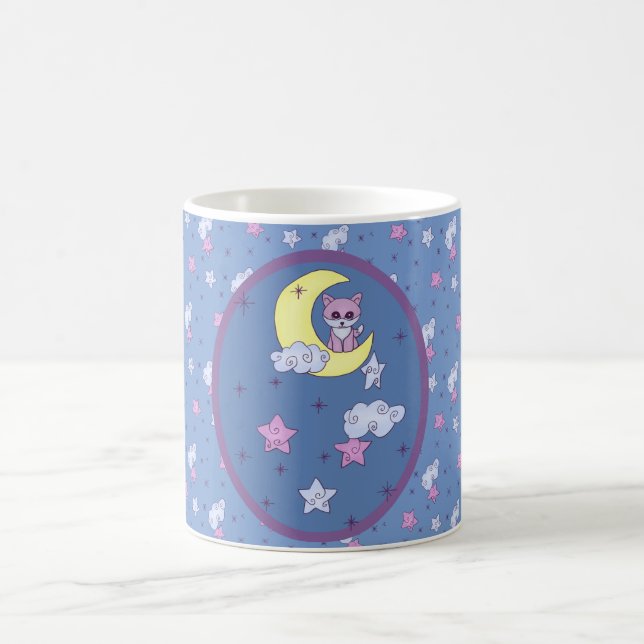 fox in the moon coffee mug (Center)