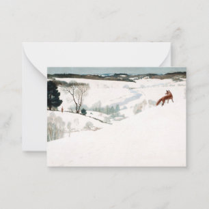 Fox in the Snow, 1935 by Newell Convers Wyeth Card