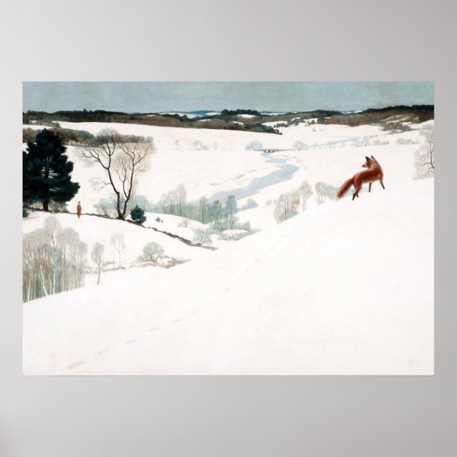 Fox in the Snow, 1935 by Newell Convers Wyeth Poster (Front)