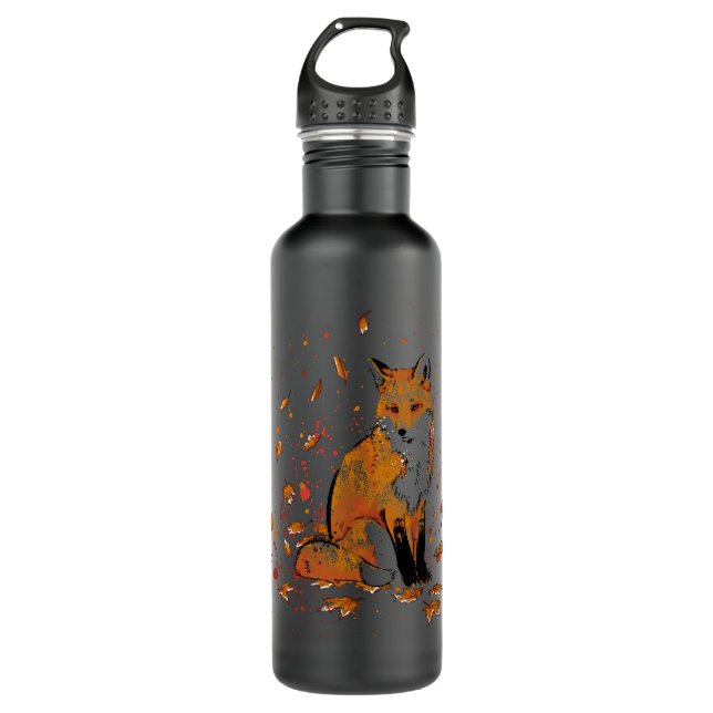 Fox in the Snow  710 Ml Water Bottle (Front)