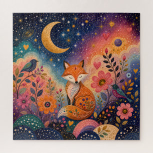 Fox in the Star Garden Jigsaw Puzzle