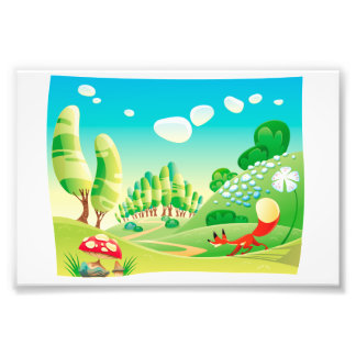 Fox in the wood. photo print