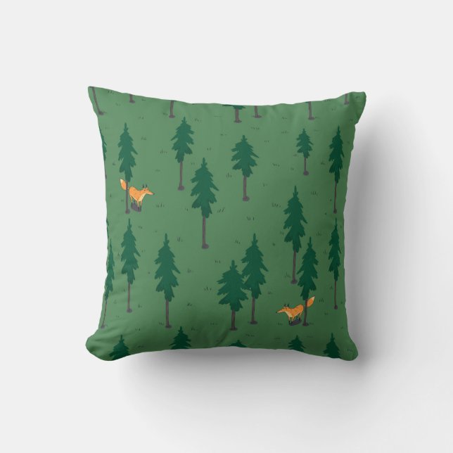 Fox in the woods. cushion (Front)