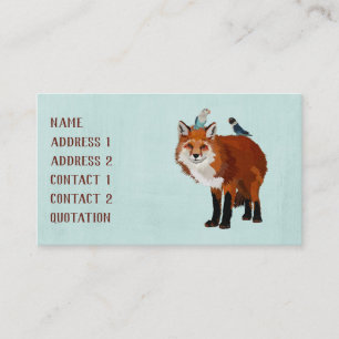 FOX & INDIGO BIRDS Business Card