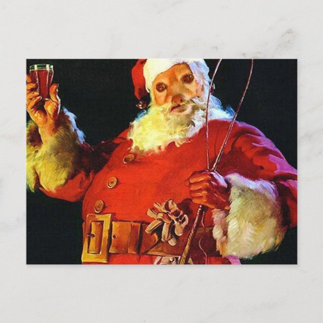 Fox Is Another Santa Holiday Postcard (Front)