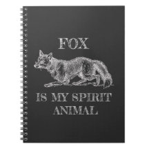 Fox Is My Spirit Animal funny quote illustration