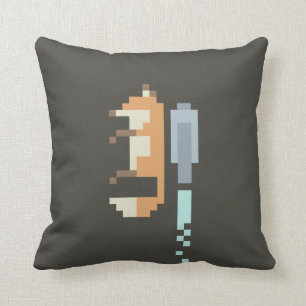 Fox Jetpack Pixel Art Pillow