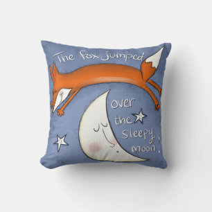 Fox Jumped Over the Moon Cushion