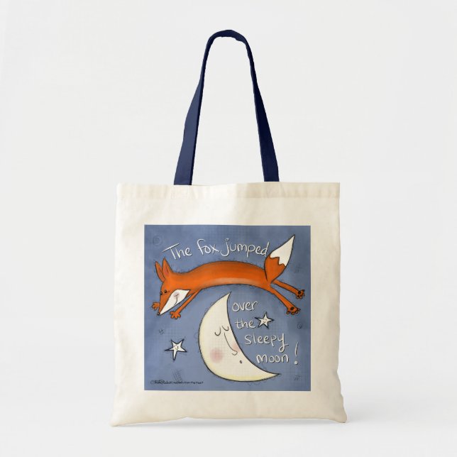 Fox Jumped Over the Moon Tote Bag (Front)