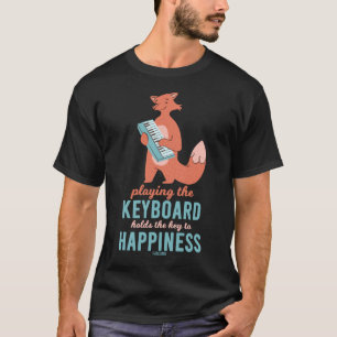 Fox Keyboard forest animal musical instrument T-Shirt