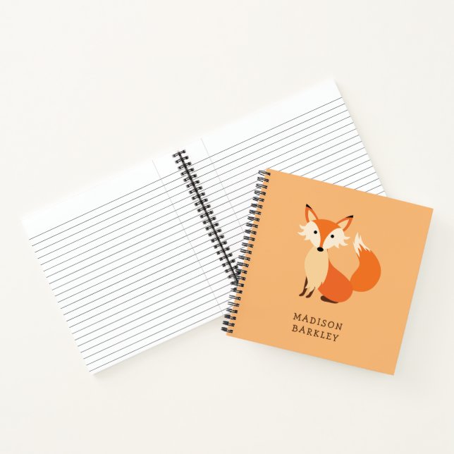 Fox Kid's Cute Woodland Animal Notebook (Inside)