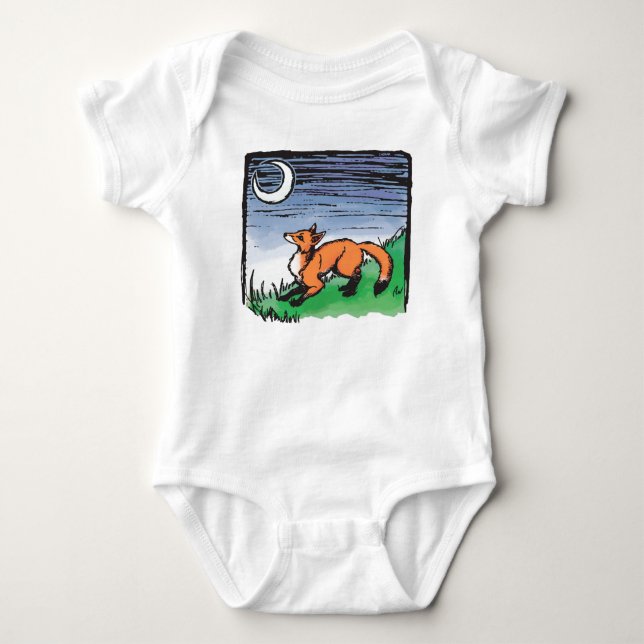 Fox Kids's crawler onsie Baby Bodysuit (Front)