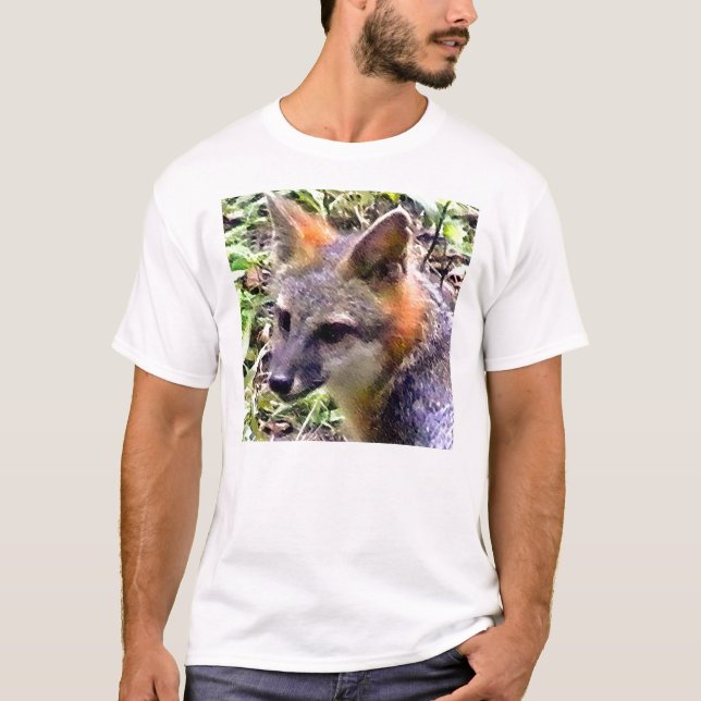 FOX KIT PLAYING IN THE BRUSH T-Shirt (Front)
