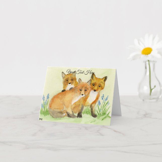 Fox Kits Card (Small Plant)