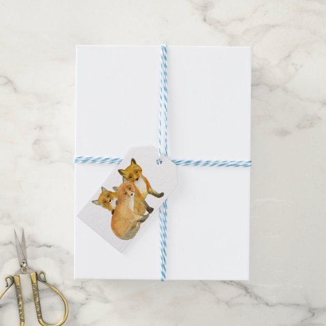 Fox Kits Gift Tags (With Twine)
