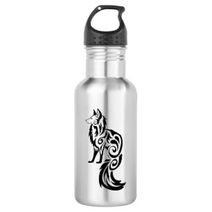 Fox Kitsune Tribal 532 Ml Water Bottle