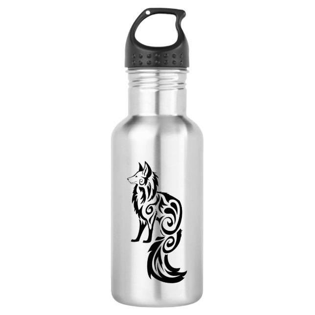 Fox Kitsune Tribal 532 Ml Water Bottle (Front)
