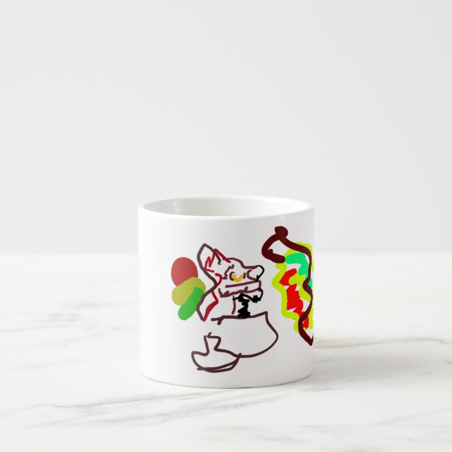 Fox latte fun autumn style espresso cup (Front)