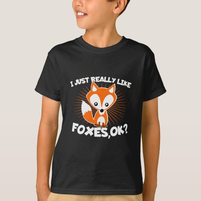Fox Love Forest Animal T-Shirt (Front)