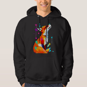 Fox Lover Drawing oil painting artwork of a fox Hoodie
