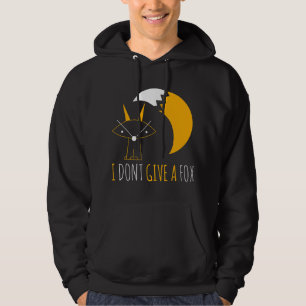 Fox Lover I Dont Give A Fox Abstract Pencil Drawin Hoodie