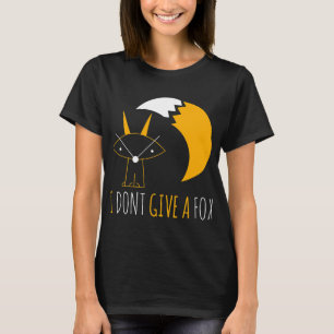 Fox Lover I Dont Give A Fox Abstract Pencil Drawin T-Shirt