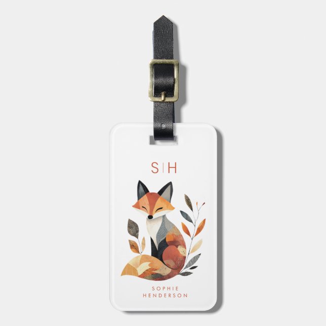 Fox Luggage Tag (Front Vertical)