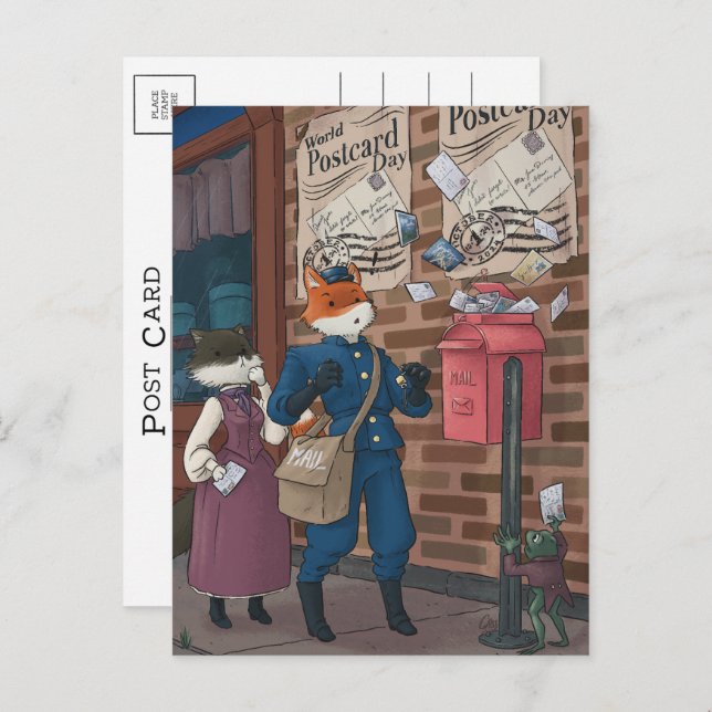 Fox Mail (World Postcard Day 2024) (Front/Back)
