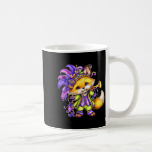 Fox Mardi Gras Nola Mask Beads Cute Kids Boys Girl Coffee Mug