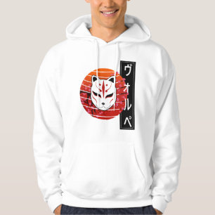 fox mask design hoodie