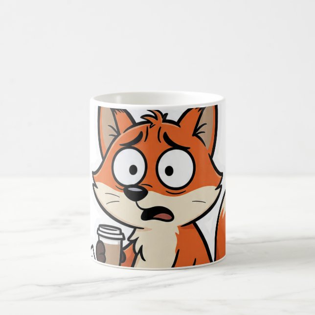 Fox Meme Cartoon Funny Coffee Mug (Center)