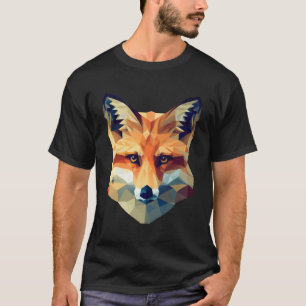 Fox Modern Polygon Style Animal T-Shirt