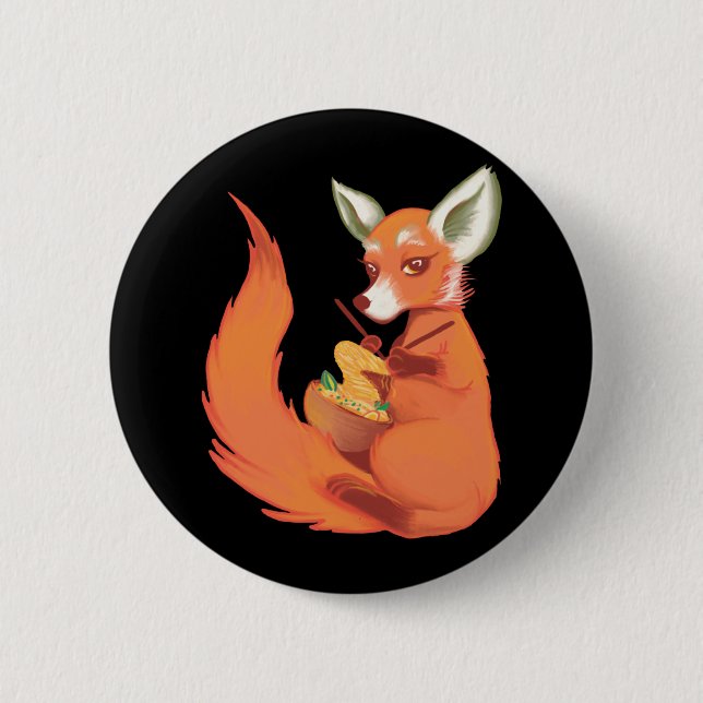 Fox Mom 6 Cm Round Badge (Front)