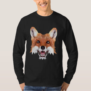 Fox Motif Polygon Fox Foxes Forest Animals T-Shirt