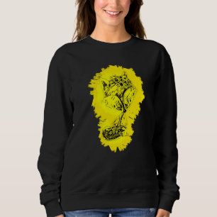 Fox Motif Sly Animal Colourful Forest Animals Desi Sweatshirt