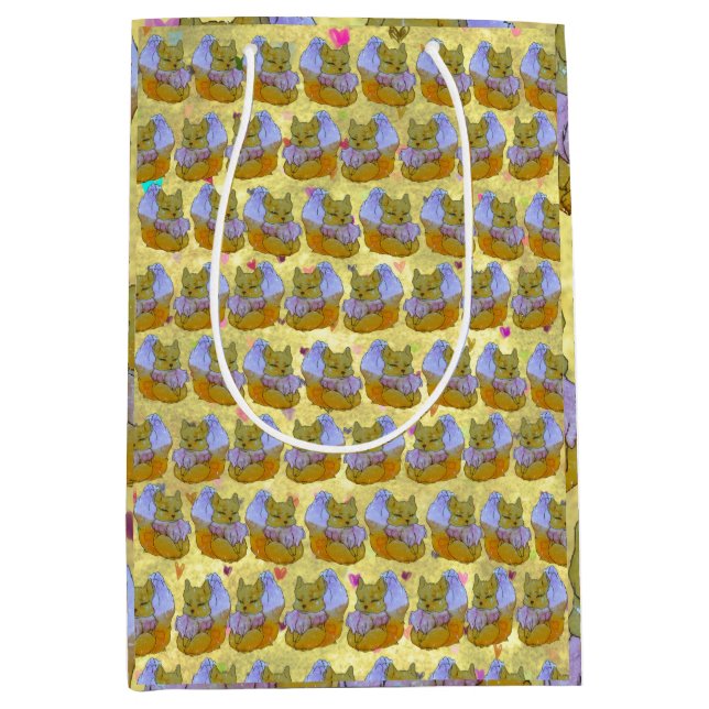 Fox named Dice Medium Gift Bag (Front)