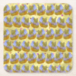 Fox named Dice Square Paper Coaster<br><div class="desc">The Lucky Charms they are a group of very lucky and cute Friends of Animals with beautiful and colorful patterns spreading luck as they go along the road of happy life journey. Hi I'm a Fox from the universe of luck and my name is Dice just like the lucky Dice...</div>