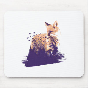 Fox Nature Forest Outdoor Camping Hiking Camper Gi Mouse Pad