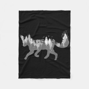 Fox Nature Outdoor Hiking Camping Hunting Gift Fleece Blanket