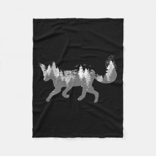 Fox Nature Outdoor Hiking Camping Hunting Gift Fleece Blanket