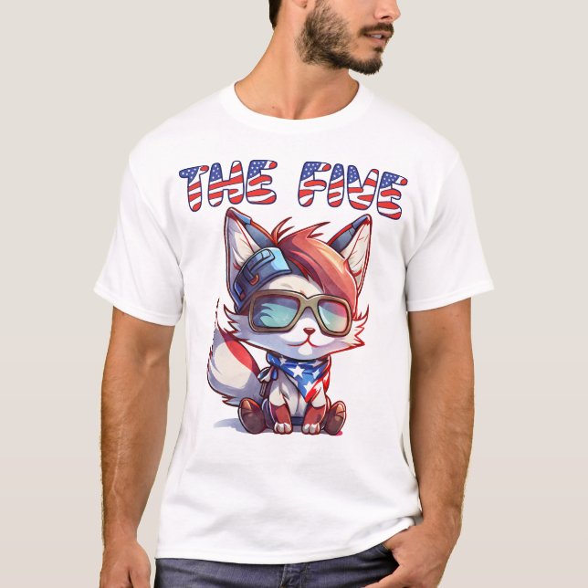 Fox News The Five Cute American Patriotic Fox T-Shirt (Front)