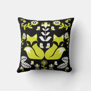 Fox Nordic Scandinavian Folk Art Cushion