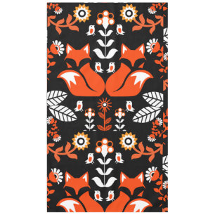 Fox Nordic Scandinavian Folk Art Tablecloth