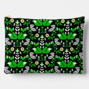 Fox Nordic Scandinavian Folk Art Tablecloth Accessory Pouch